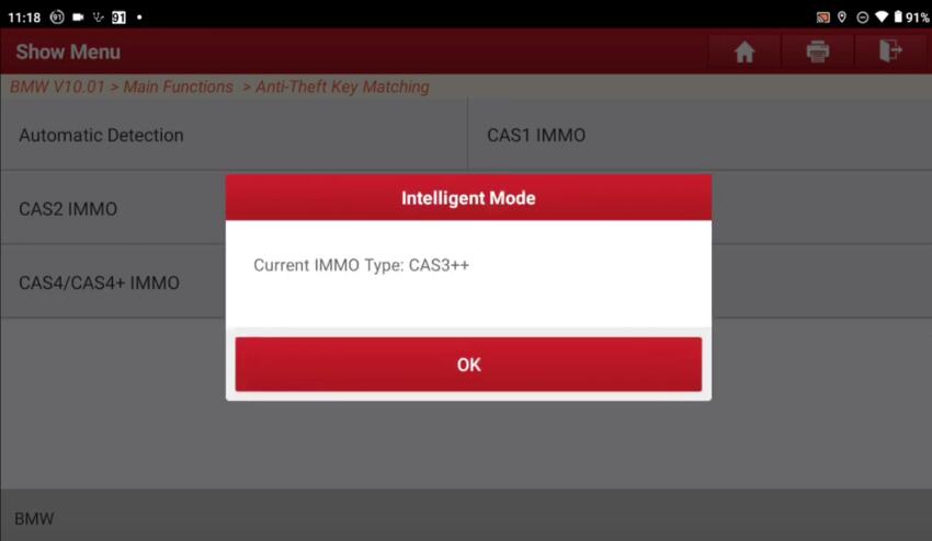 Launch X431 IMMO Plus Program and Delete BMW CAS3/CAS3+ Smart Key/Fob AKL