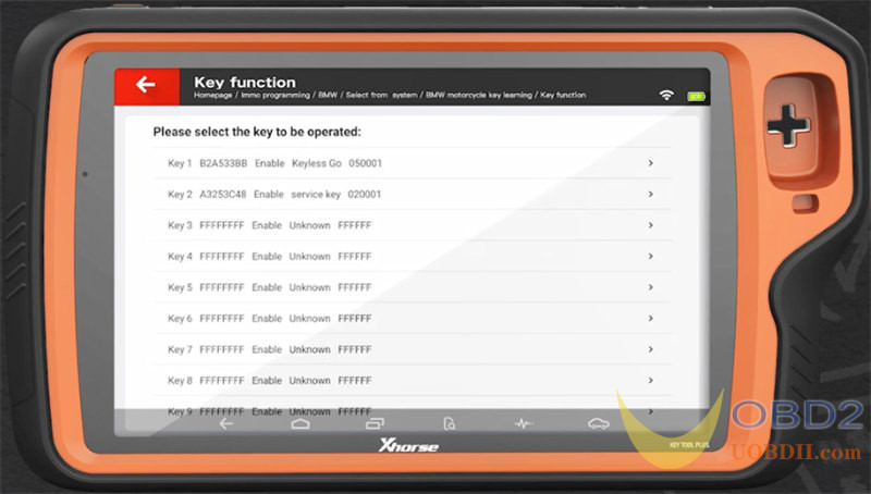 Xhorse Key Tool Plus Tutorials: BMW Motorcycle Key Learning