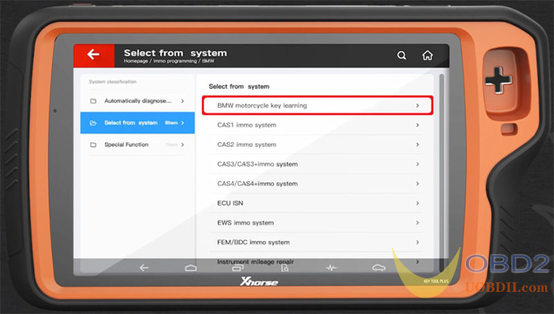 Xhorse Key Tool Plus Tutorials: BMW Motorcycle Key Learning