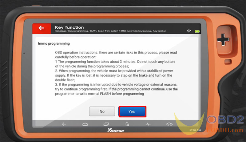 Xhorse Key Tool Plus Tutorials: BMW Motorcycle Key Learning