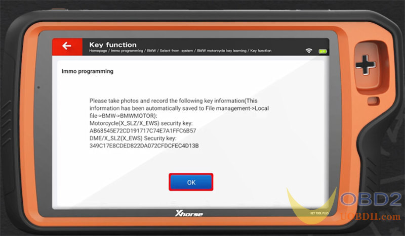 Xhorse Key Tool Plus Tutorials: BMW Motorcycle Key Learning