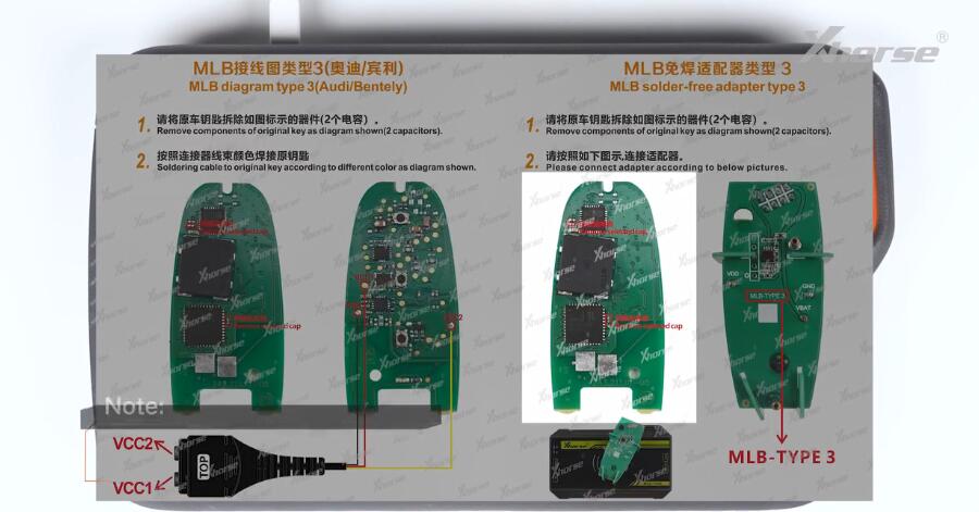 How to Use Xhorse MLB Solder Free Adapter for MLB Tool?