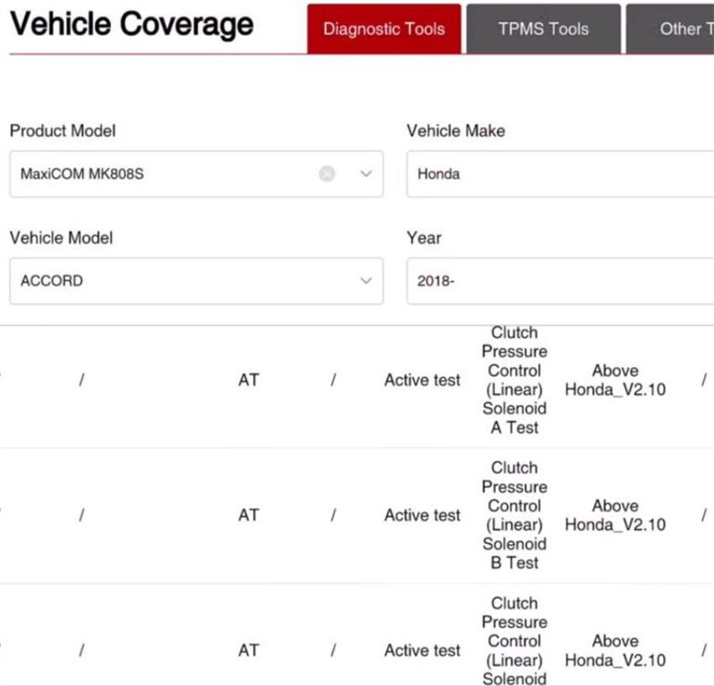 Xtool A30M Test Shift Solenoids on 2017 Honda Accord