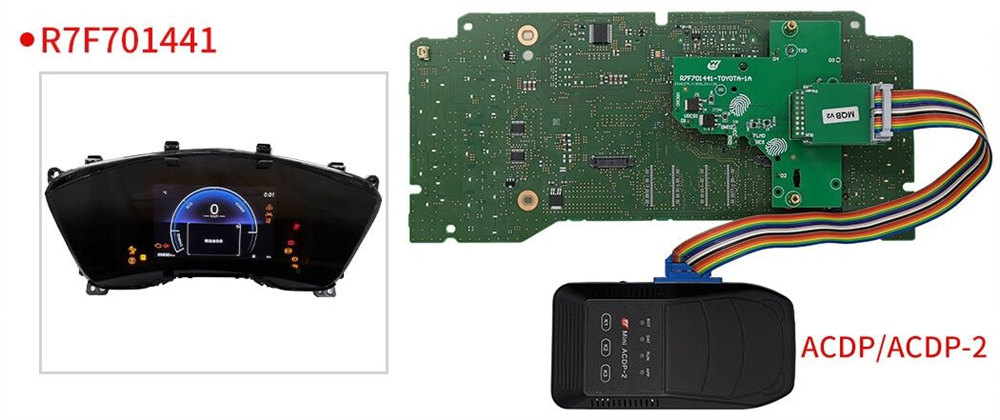 Yanhua ACDP Connection Diagram for Toyota R7F714xx Buick D70F3558 Mileage Correction