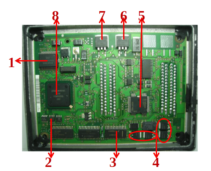 Fiat and GM HSFI or MT27E ECU Component Pinout