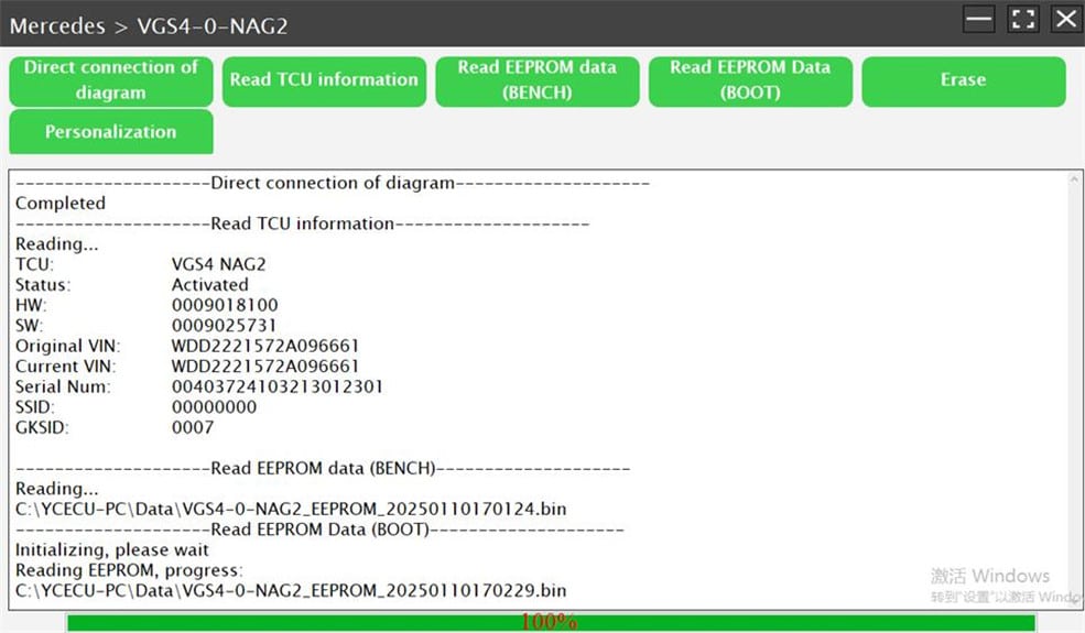 Launch X431 ECU Programmer Erase Benz 4th Generation 7-Speed TCU via Boot