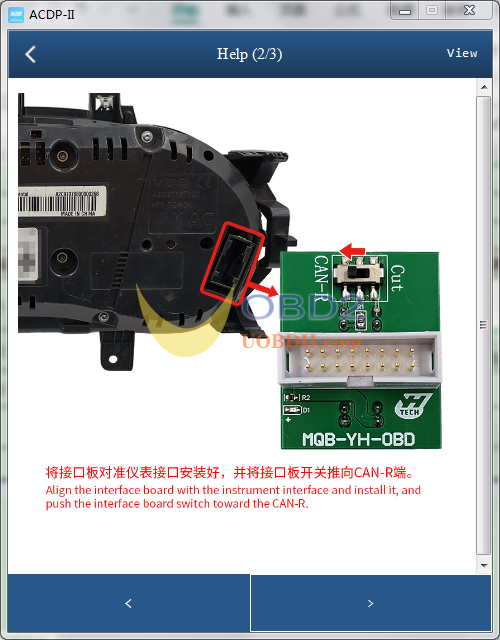 Yanhua ACDP with VW MQB YH-OBD Platform Correct MQB49 RF7F01404/1406 Mileage