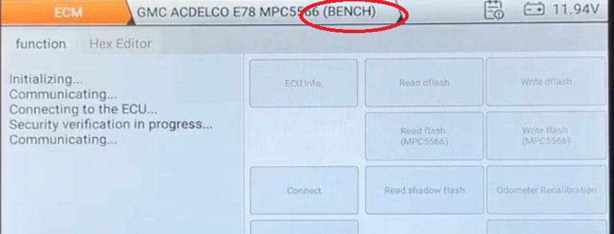 GM ACDELCO E78 ECM Recovered by OBDSTAR DC706 with Shadow Password