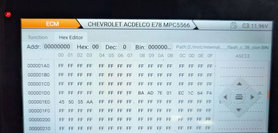 GM ACDELCO E78 ECM Recovered by OBDSTAR DC706 with Shadow Password