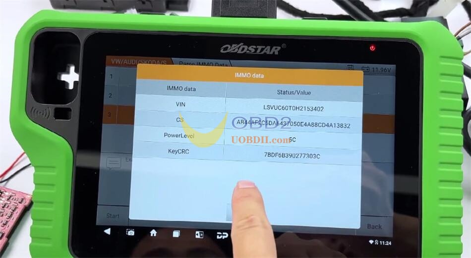 OBDSTAR X300 Classic G3 Program 2018 VW Tiguan MQB48-5A All Keys Lost