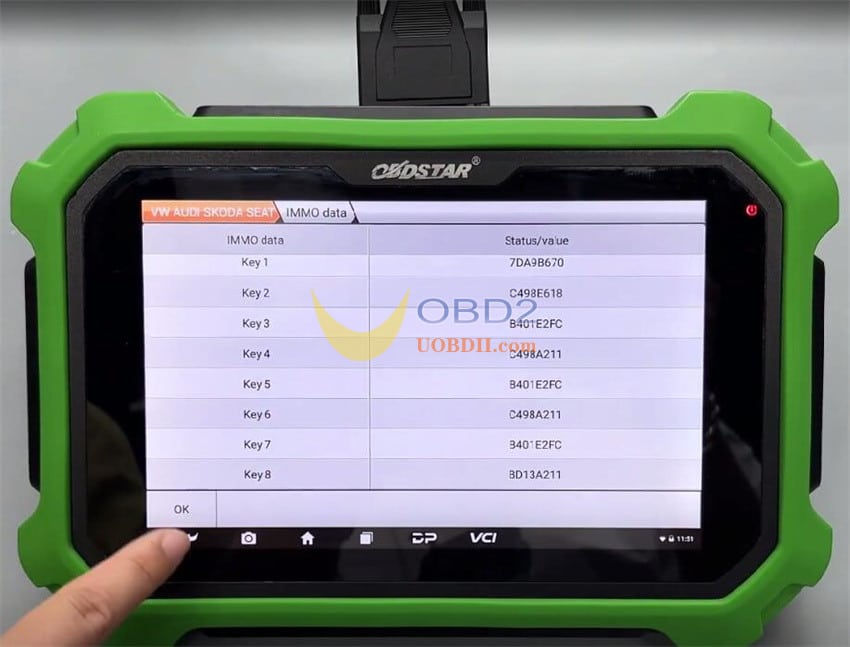 OBDSTAR VW4-AKL Cable Read IMMO data for VW IV NEC+24C32 and NEC+24C64 Dashboard