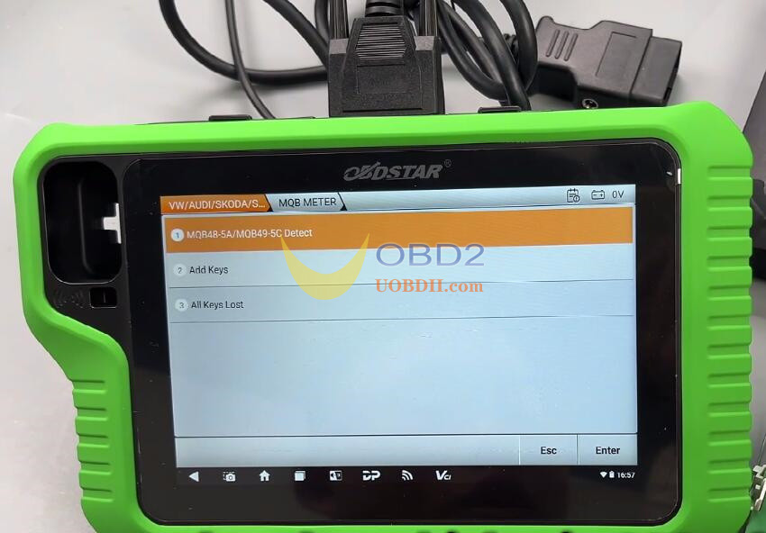OBDSTAR X300 Classic G3 and C4-06 Adapter Read 2017 SKODA D70F3525 IMMO Data