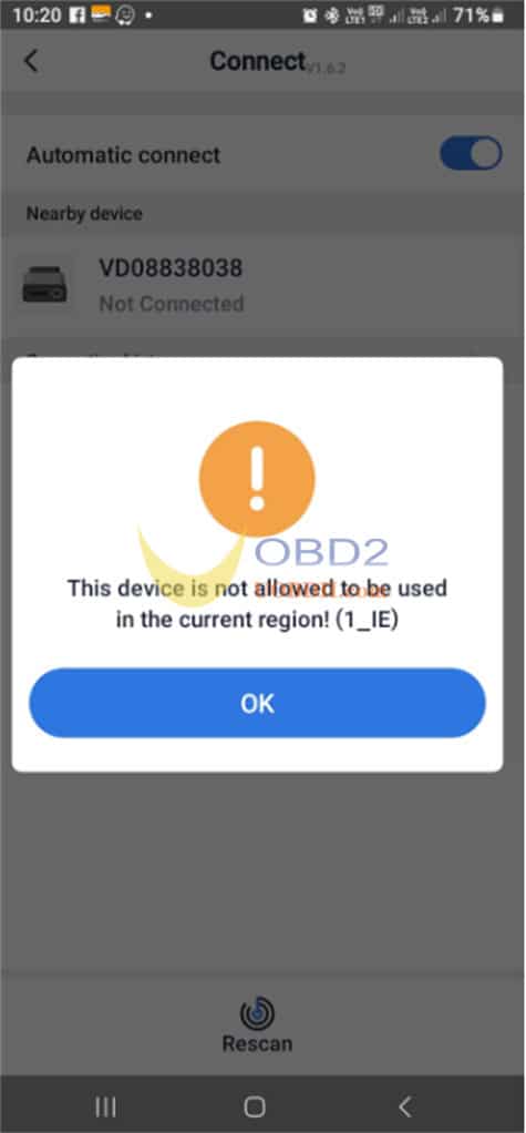 How to Solve Xhorse Bluetooth Smart Key “Not Allowed in current region”?