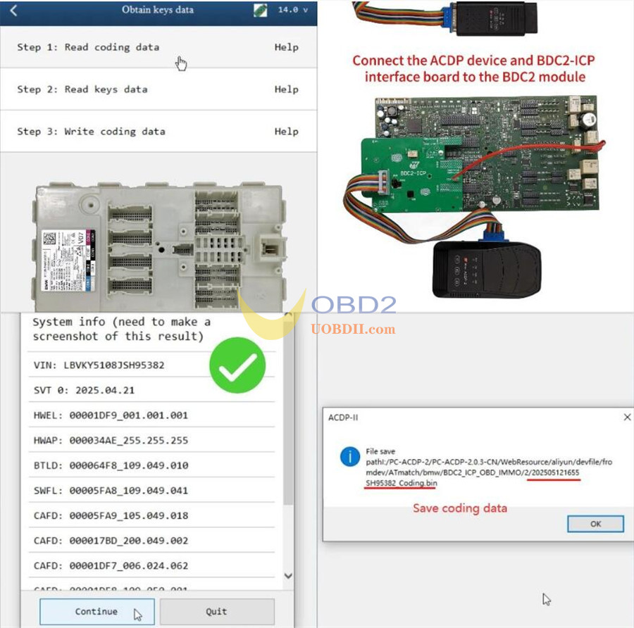 Yanhua ACDP Module 38 Add BMW G Chassis BDC2 Key on Bench