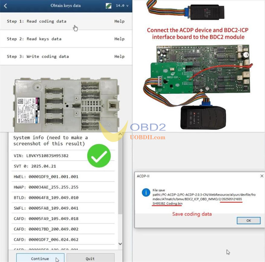 Yanhua ACDP Module 38 Add BMW G Chassis BDC2 Key on Bench