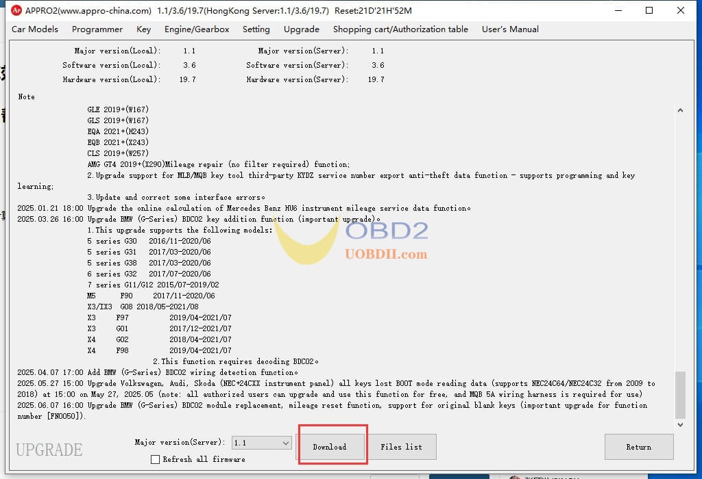 APPRO2 Update 5 free Daily Calculations for BMW-1